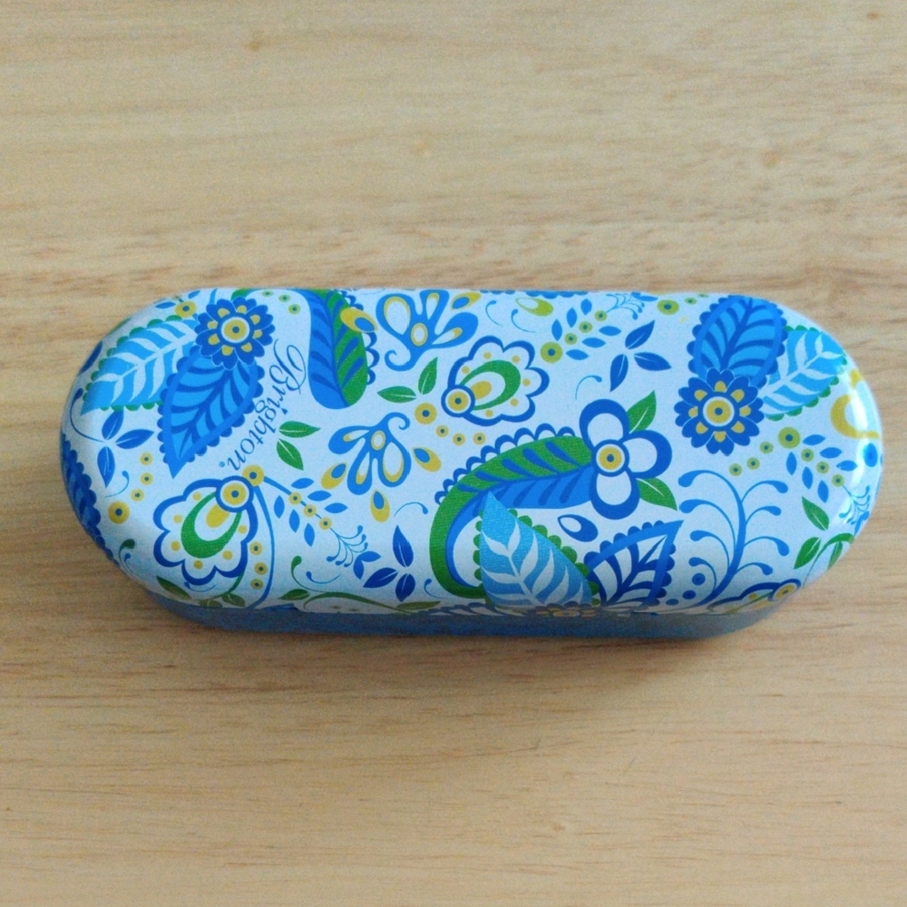 Brighton Hard Shell Blue and Green Floral Sunglasses Case